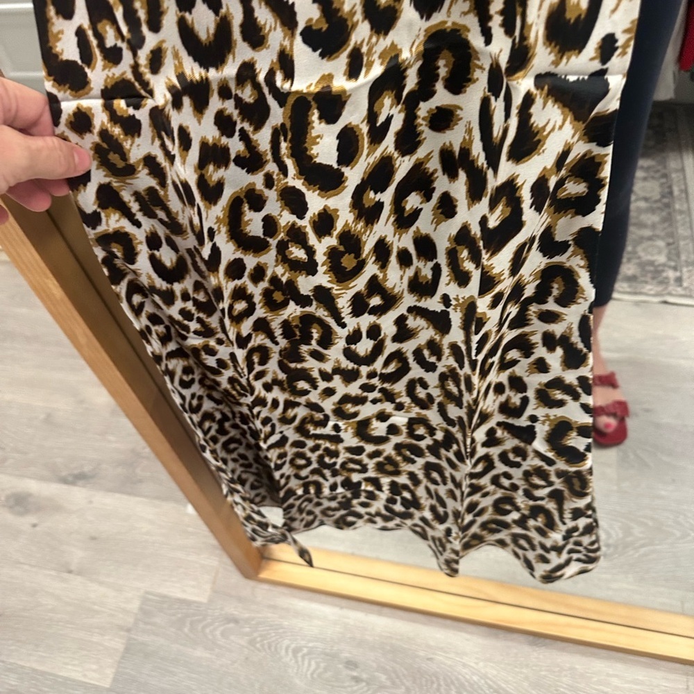 Anthropologie Conditions Apply Elva Slip Midi Dress in Leopard Print - Picture 4 of 9